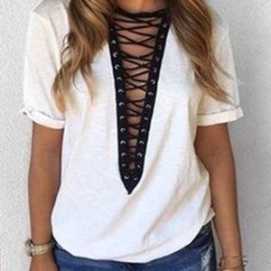 Lace Up Tee